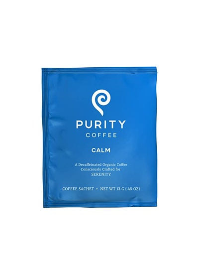 اشتري Purity Coffee CALM Decaf Medium Roast Organic Coffee - USDA Certified Organic Specialty Grade Arabica Single-Serve Packets - Third Party Tested for Mold, Mycotoxins & Pesticides - 5 ct Box في الامارات