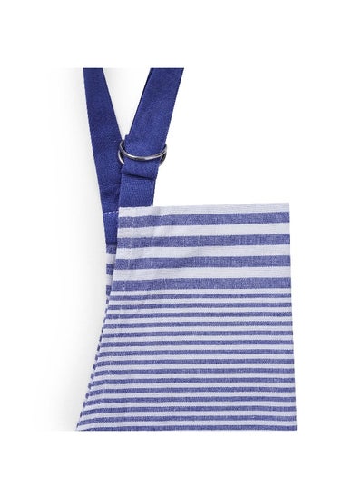 Buy Landford Woven Stripe Apron 63X79Cm - Blue in UAE