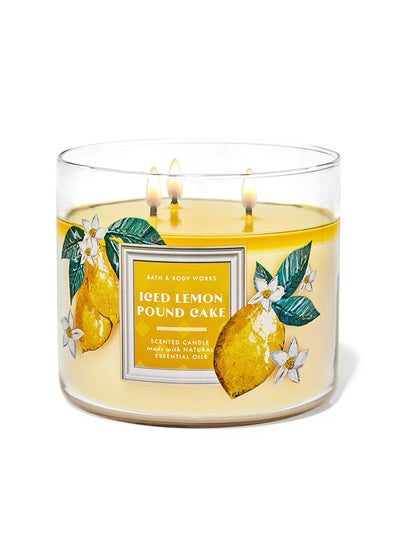 Buy Iced Lemon Pound Cake 3-Wick Candle in UAE