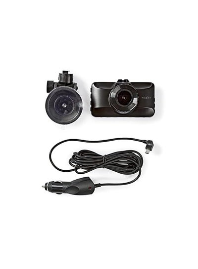 اشتري Dash Cam Full HD with 120 Viewing Angle & Parking Mode 3.0 inch LCD & Car Adapter Black/Red في السعودية