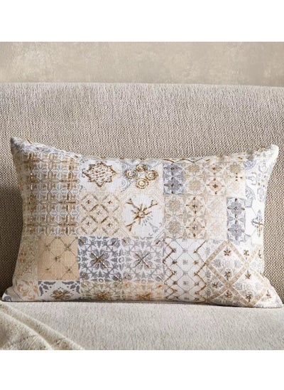 اشتري Petra Open View Embroidered Filled Cushion - 30x50 cm في السعودية