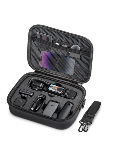 اشتري Osmo Pocket 3 Case, Portable PU Storage Protective Bag for DJI Osmo Pocket 3 Creator Combo Accessories with shoulder straps في السعودية