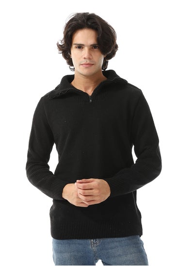 اشتري Upper Zipper Through Long Sleeves Pullover في مصر