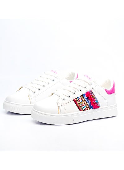 Buy Casual Leather Flat Sneakers For Women in Egypt