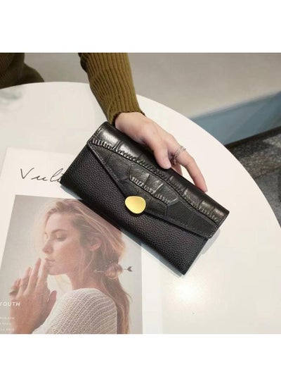 Buy Direct Long Wallet Women's New Simple Fashion Soft Cowhide Wallet Hand Bag in Saudi Arabia