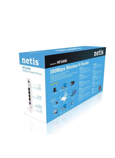 Buy Netis WF2409E 300Mbps High-Speed Wireless N Router | Smart 3 x 5dBi High Gain Antennas with Parental Control for Computers, Smartphones, Wireless Cameras in UAE