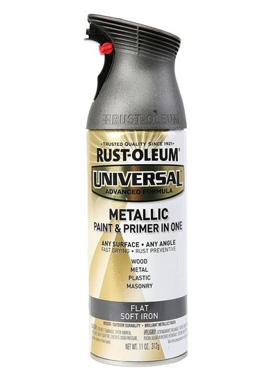 Buy Spray Paint Universal Metallic Flat Soft Iron 11oz in UAE