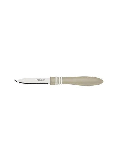 Buy Tramontina Cor&Cor 2 Pieces Paring Knife Set with Stainless Steel Blade and Beige Polypropylene Handle in UAE