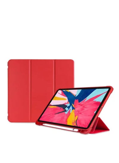 اشتري Pencil Holder, Slim Lightweight Smart Shell Stand Auto Wake/Sleep Cover For Apple iPad 10.2, Air 3/10.2 2019/Pro 10.5 في الامارات