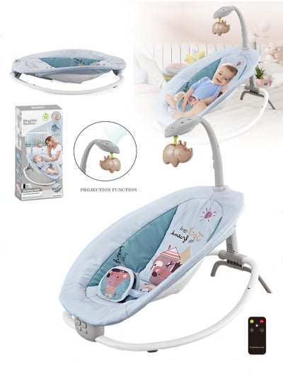 اشتري Baby Swing Cradle, Electric Babies Rocker Chair, Portable Baby Bouncer for Inside and Outdoor to Newborn to Toddler With Mild Soothing Vibration, Music,Toy bar, 3-Point Safety Harness, Remote Control في الامارات