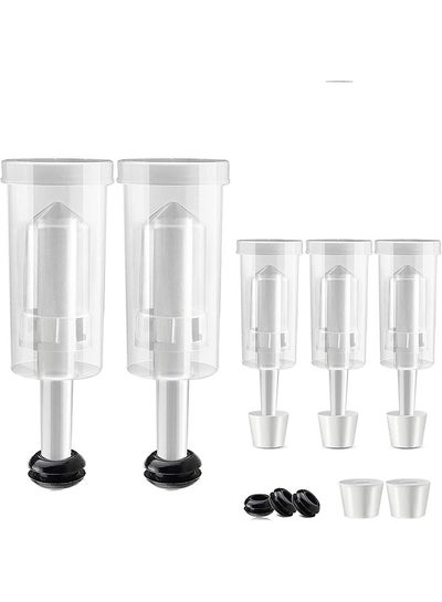 Buy 5 Set Fermentation Airlock Kit with Jar Grommet & Carboy Jug Bottle Bucket Drilled Silicone Stopper, Home Brewing Preservation Airlock in Saudi Arabia