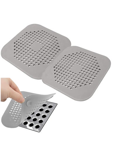 Buy 5 Pcs Drain Cover, Bathroom Drain Plugs Tub Stopper Sewer Drain Cover Mat Silicone Deodorant Pad Shower Drain Stopper Floor Drain Anti-odor Pad Mat, for Kitchen, Laundry, Toilet, Grey (14.5cm*14.5cm) in Saudi Arabia