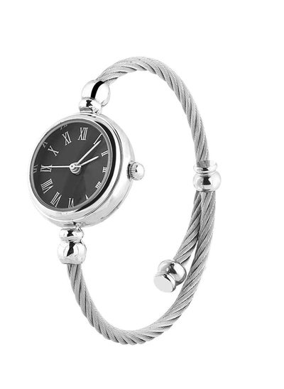 اشتري Women Watches Luxury Quartz Watches Silver Cable Band Women's Small Size Bangle Watch في الامارات