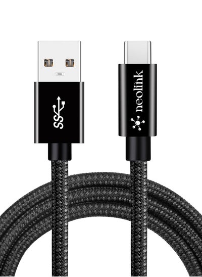 Buy Neolink 1M USB 3.0 60W 3A Fast Charging Type A To Type C Cable, Nylon Braided USB A to USB C Charger Cable Compatible with Samsung Galaxy Note 20/10/10+/9/8, S10 S10E, S20 S9 S8 Plus in UAE