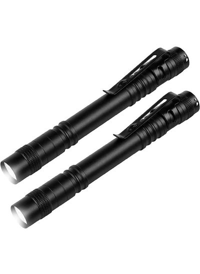 Buy LED Pocket Pen Light Flashlight [2 Pack] - Small, Mini, Stylus PenLight with Clip - Perfect Flashlights for Inspection, Work, & Repair in UAE