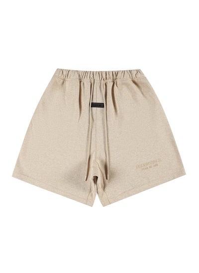 اشتري FEAR OF GOD Essentials Silicone Sporty Mens Shorts Summer smog gold في السعودية