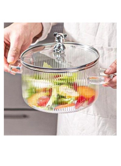 Buy Pyrex Pot with Bear Handle and Lid - Versatile for Cooking and Storage in Egypt