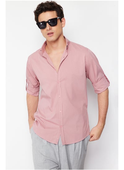 اشتري Pale Pink Slim Fit Shirt With Epaulette Sleeves TMNSS24GO00046 في مصر