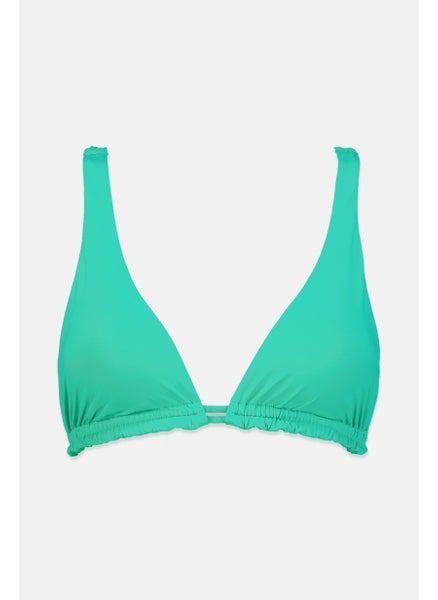 Buy Women Lightly Padded Solid Triangle Bikini Top, Mint Green in Saudi Arabia