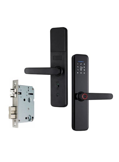 اشتري Tuya Smart Lock Fingerprint Lock Door Lock Keypad Door Lock with Handle Fingerprint Electronic Deadbolt Door Lock Smart Door Lock Compatible with Tuya APP في السعودية
