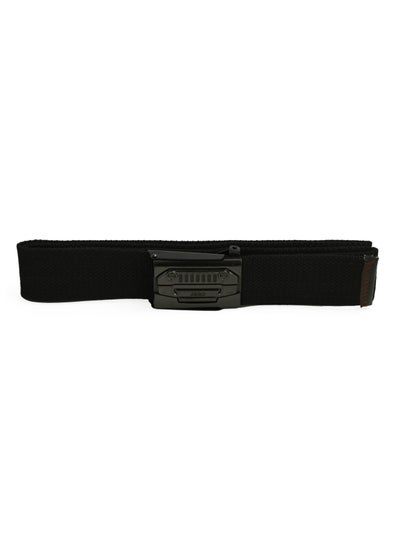 Buy Black Belt for Men/Nylon Strap Men’s Belt/Men’s Accessory/Classic Carved Buckle Fastening Closure/Belt for Men in UAE