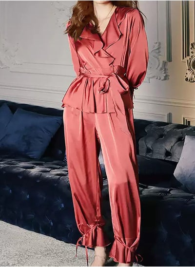 Buy Luxury Silky Satin Loungewear Set in UAE