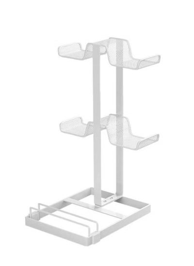 Buy 4 Tier Controller Holder Headset Stand for PC Accessories/Tablet/Xbox/PS4/PS5/Nintendo Switch White in UAE