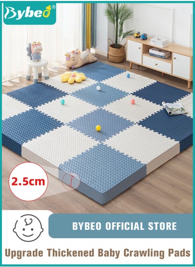 Buy 9PCS Baby Play Mat, Composable Babies Playing Pen Tummy Time Playmat & Crawling Mats, Upgraded Thickened Floor Soft EVA Mat for Infants, Babies,Toddlers, Indoor Outdoor Use,  60*60cm, 25mm in UAE