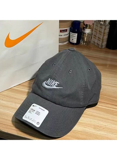 Buy Gray Versatile Baseball Hat Soft Top Washed Couple Same Style Showy Face Small Duck Tongue Hat in Saudi Arabia