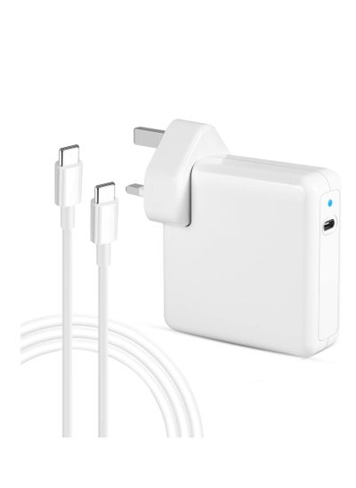 اشتري MacBook Pro charger SYOSI 96W USB C Charger Power Adapter for 16 15 13 inch, New Air inch,Works with Type 87W 61W 30W 29W PD Suits All laptop and Phones في السعودية