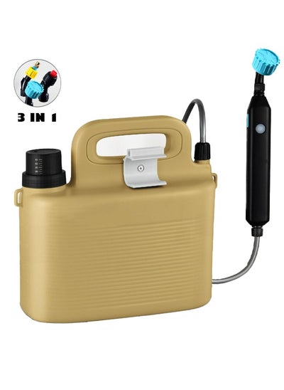 Buy Spray pump and hand-held bidet for travel, trips and camping, rechargeable via USB, with a large water tank capacity of 6 liters in Saudi Arabia