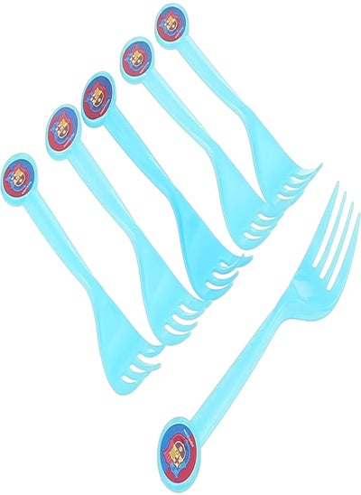 اشتري Emotions barcelona printed forks, set of 6 - turquoise في مصر