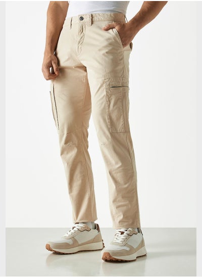 Buy Flap Pocket Relaxed Cargo Jeans in UAE