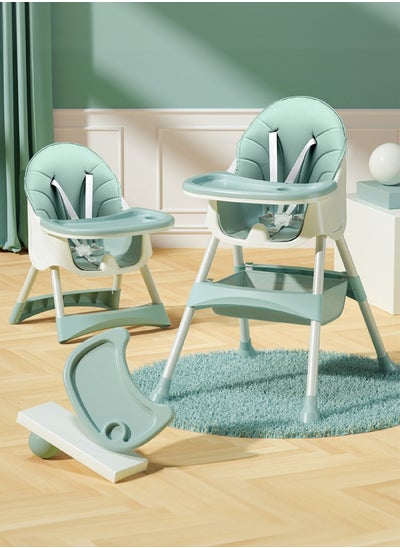 Buy Portable 2 In 1 Baby High Chair with Adjustable Legs Convertible Compact Light Weight Highchair in Saudi Arabia