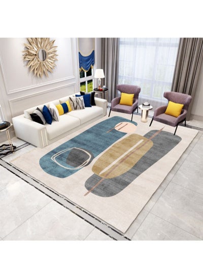 اشتري Modern Area Rugs Simple Short Pile Carpet Living Room Bedroom Rug Anti Slip Floor Carpet Home Decor 200*300CM في الامارات