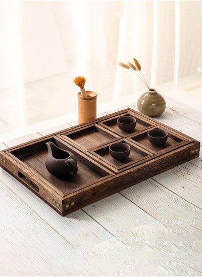 Buy A wooden food tray, a practical accessory for serving tea and nuts in Saudi Arabia