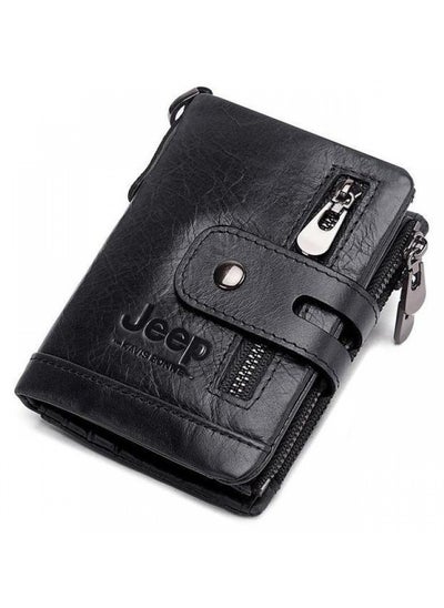 Buy Fashion Leather Wallet Large Capacity Wallet Retro Wallet Men's Wallet in Saudi Arabia