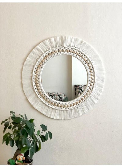 Buy Large Macrame Mirror , Macrame Wall Hanging Mirror , Bedroom Decor Gift , Boho Mirror, Living Room Décor in Egypt