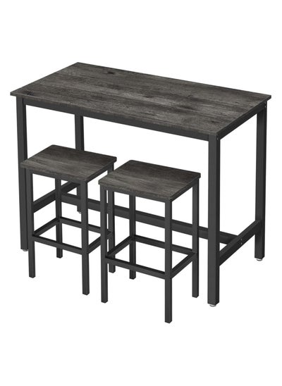 Buy Dining Table Set,Bar Table Set,Bar Table and Chairs Set, 3-Piece Pub Table Set for Small Space, Kitchen Bar Height Table with Stools of 2, Easy to Assemble in Saudi Arabia