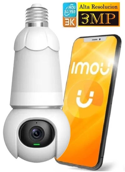 Buy IMOU Bulb Camera 3MP 3K UHD Four Modes Full Color IP Camera Support Human Vehicle Detection Two-way Talk Wifi Surveillance Camera in Saudi Arabia