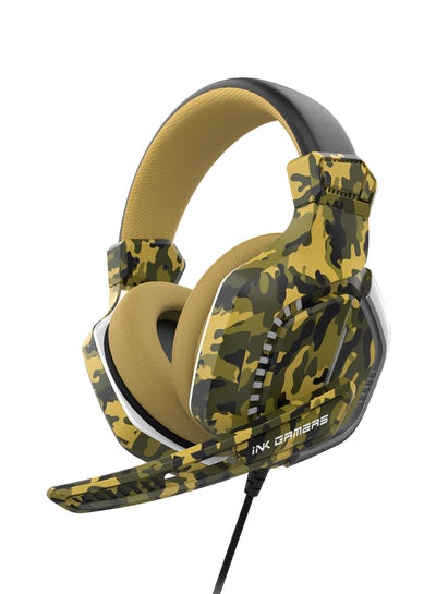 Buy GX200 Over Ear Gaming Headset With Mic for PS4/PS5/XBox/Switch/PC - Green Camo in Saudi Arabia