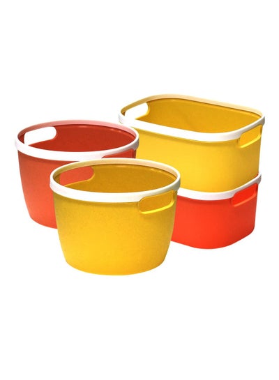 اشتري 4Pcs Storage Baskets Storage Box for Home Kitchen Fridge Storage Containers Organizer Bins في الامارات