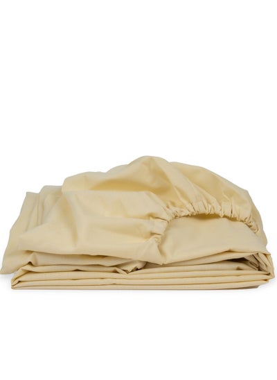 اشتري Fitted Sheet Cream 160x200 في مصر