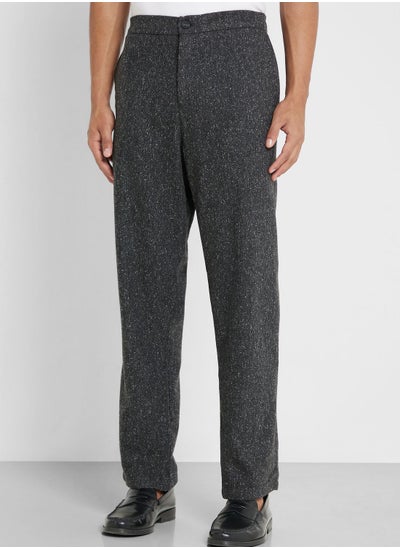 Buy Essential Regular Fit Wool Pants in UAE