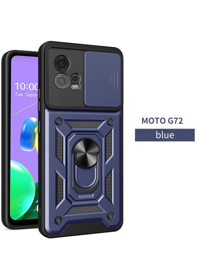 Buy Protective Case Cover For Moto G72 4G Blue in Saudi Arabia