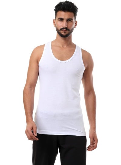 Buy Dice Round-Neck Solid Sleeveless Undershirt for Men in Egypt