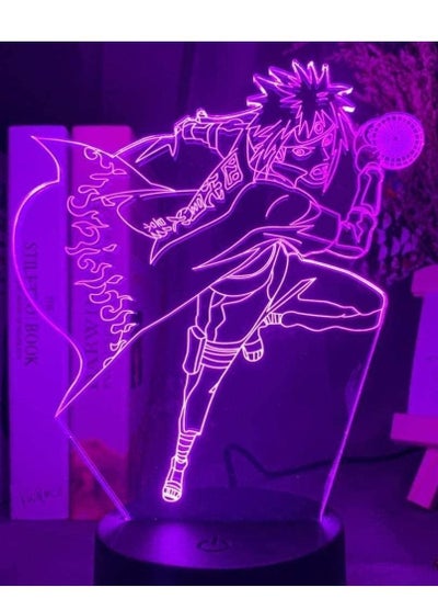 Buy Multicolour Anime Cartoon Comic Naruto Uchiha Sasuke Itachi 3D Desk Lamp LED Cool Uzumaki Naruto Night Light 16 Color Change Touch Remote Lamp Creative Kid Birthday Party Gift Lava Art Decor Flash RGB in UAE