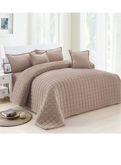 Buy Double comforter set, compressed mattress, consisting of 6 pieces, polyester comforter, size 220 by 240 cm in Saudi Arabia