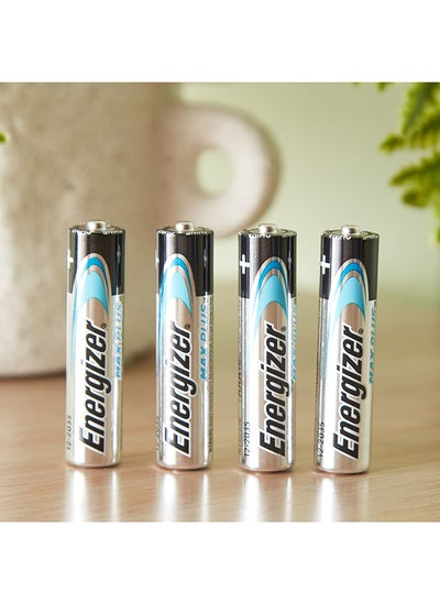 Buy 4-Piece Max Plus AAA Alkaline Battery Set 2 x 5 x 1 cm in UAE