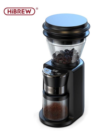 اشتري HiBREW Conical Burr Coffee Grinder Electric Adjustable Burr Mill with 34 Precise Grind Setting 220W for 1-10 cups G3_UK Black في الامارات